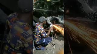 Car body grinding and polishing #nasautoblackmechanic