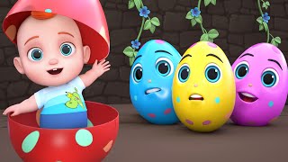 Leo Explores Colorful Surprise Eggs | Nursery Rhymes Kids Songs | Colors For Kids