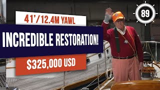 AMAZING RESTORATION!!  Pearson 41 Yawl Sailboat for sale #sailboatforsale #sailboattour EP89