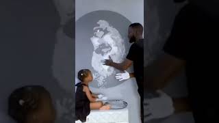 Dad creates beautiful painting for his daughter ❤️