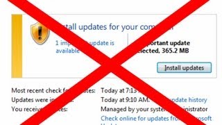 How to COMPLETELY Disable WINDOWS 7 updates