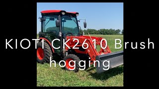 Kioti CK2610 Brush hogging trails