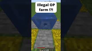 Illegal farm in minecraft 😯 #OP