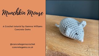 Munchkin Mouse Crochet Video Tutorial - Learn Amigurumi with this cute mouse pattern!!