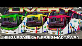 Livery Tividi Jb3 hino update angga cvt farid M