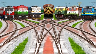 7 Indian Train Crossing 3d Game 🎮 | BUMPY RAILROAD TRACK | Railworks ts 2024 | train simulator