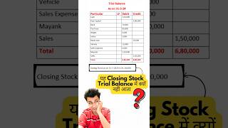 why closing stock not shown in trial balance #closingstock #finalaccounts #accounting #interview