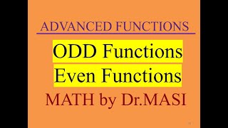 What are Odd functions and Even Functions?