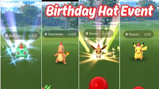 New Birthday Hat Event in Pokemon Go #pokemongo #event #pikachuofficial2023