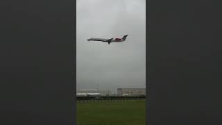 Loganair Scotlands Airline landing at LHR #aviation #heathrow