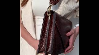 Genuine Leather Handbag made of high quality Italian Cow Leather with crocodial embossed texture!!!