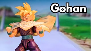 SH Figuarts Dragon Ball Z Super Saiyan Son Gohan Action Figure Review ft. My Cat Porchy