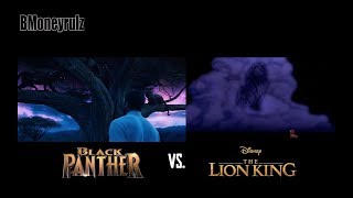 BLACK PANTHER "Rise" TV Spot Side-By-Side W/ LION KING