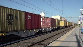 2022 - IT - Medway 494 231 Traxx loco with a container train, in Pontedera