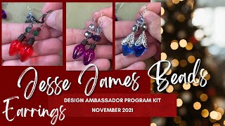 Earring Tutorial @JesseJamesBeads Ambassador Kit for November