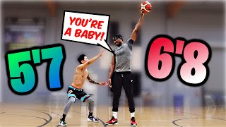 He is UNSTOPPABLE!! EPIC 1v1 against PRO HOOPERS!!