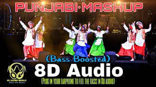 Punjabi Dance Mashup| 8D Audio surround sound  | use your headphones 🎧| #8d #8daudio #bassboosted