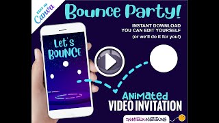 Bounce House Party! DIY Video Invitation for Kids Birthday!!!