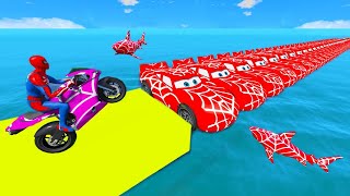 GTA V Epic New Stunt Race For Car Racing Challenge by Trevor and Shark