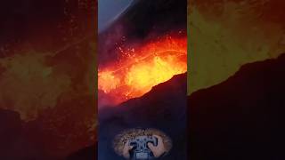 Drone Pilot Flew his Drone Over Volcano to Capture  Wonderful Footage of Lava from Active Volcano.