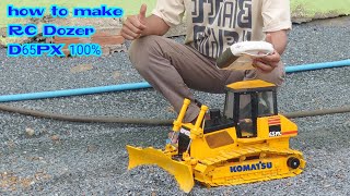 Full Video 100% How To Make BullDozer 1/12 Scale RC Komatsu D65PX Steel and PVC