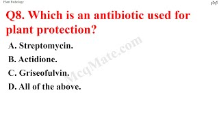 "Plant Pathology" MCQ quiz  Part - 4