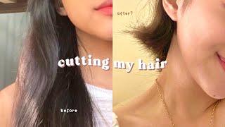 cutting my hair SHORT 💇🏻‍♀️✂️