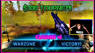 $300 WARZONE TOURNAMENT WINNERS!? (GAME #1) - HOSTED BY SAGANG x FROSTY CLAN