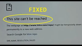 Site can't be reached, Fixed