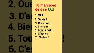 10 manières de dire oui en français