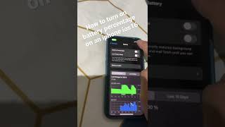 How to turn on battery percentage on an iphone ios16
