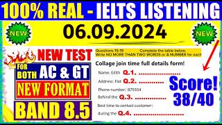 IELTS LISTENING PRACTICE TEST 2024 WITH ANSWERS | 06.09.2024