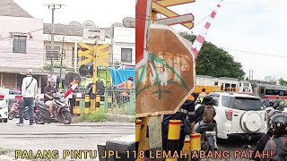 PALANG PINTU PATAH LANGSUNG DICABUT & DIPERBAIKI! JPL 118 Stasiun Lemah Abang