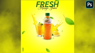 Mango Juice Poster Design | Photoshop Tutorial