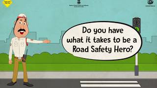 Do not jay walk. Cross the road safely and use the zebra crossing! Be a #SadakSurakshaHero