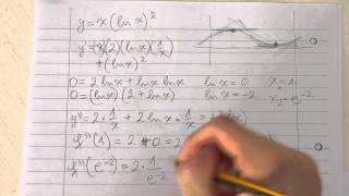 Local maximum and local minimum points - using second derivatives