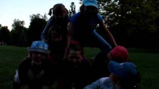 The 15th Woodstock Guides Make a Human Pyramid Take 1