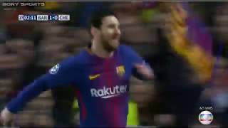 Barcelona vs Chelsea 1-0 Messi Goal 14/03/2018