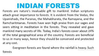 Essay on Indian Forests in English | #KamnaAcademy