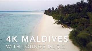 Relaxing 4K Maldives with beautiful lounge music. Tropical islands with azure lagoons in the ocean