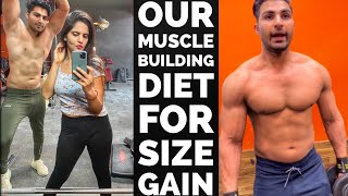 Me & My Wife ❤️ Muscle building Diet For Huge Size | intense workout Together |