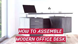 How to Assemble Modern Office Desk #shorts