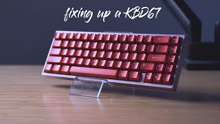 Fixing Scuffed KBD67 | KTT Rose Linear Switches | Full Aluminum Keycaps Set