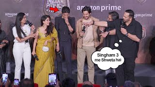 Shilpa Shetty illcontrolled Reaction When Rohit Shetty Took Shweta Tiwari Name Singham 3 insetad Her