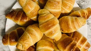 کرسانت با خمیر خانگی/ easy croissant recipe with homemade dough