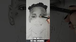 The full drawing from start to finish 💜🏴󠁧󠁢󠁳󠁣󠁴󠁿 YNW Melly 💚 #hiphop #rap #art #fanart #drawing #melly