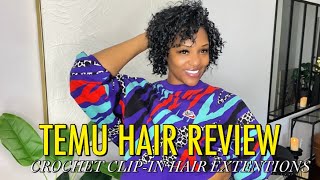 TEMU Clip-In Hair Extensions  REVIEW | Crochet Method (No Leave Out)