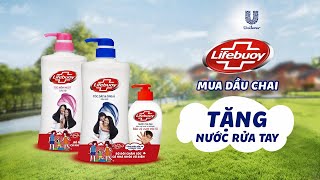 DẦU GỘI LIFEBUOY TẶNG NƯỚC RỬA TAY - Cho mái tóc sạch, óng ả, và không lo vi khuẩn!