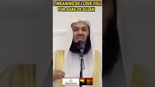 THE MEANING OF I LOVE YOU FOR THE SAKE OF ALLAH | MUFTI MENK