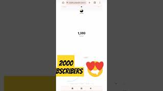 2000 subscribers live #shortsfeed #shorts #ytshorts